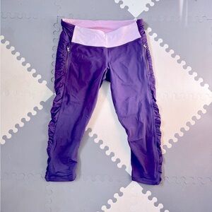 Lululemon purple 3/4 length athletic pants